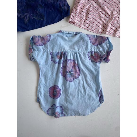 VINTAGE 80s Patterned Womens Blouses Wholesale Bundle / 3 Pcs / Sz S/M Lot - Picture 10 of 10